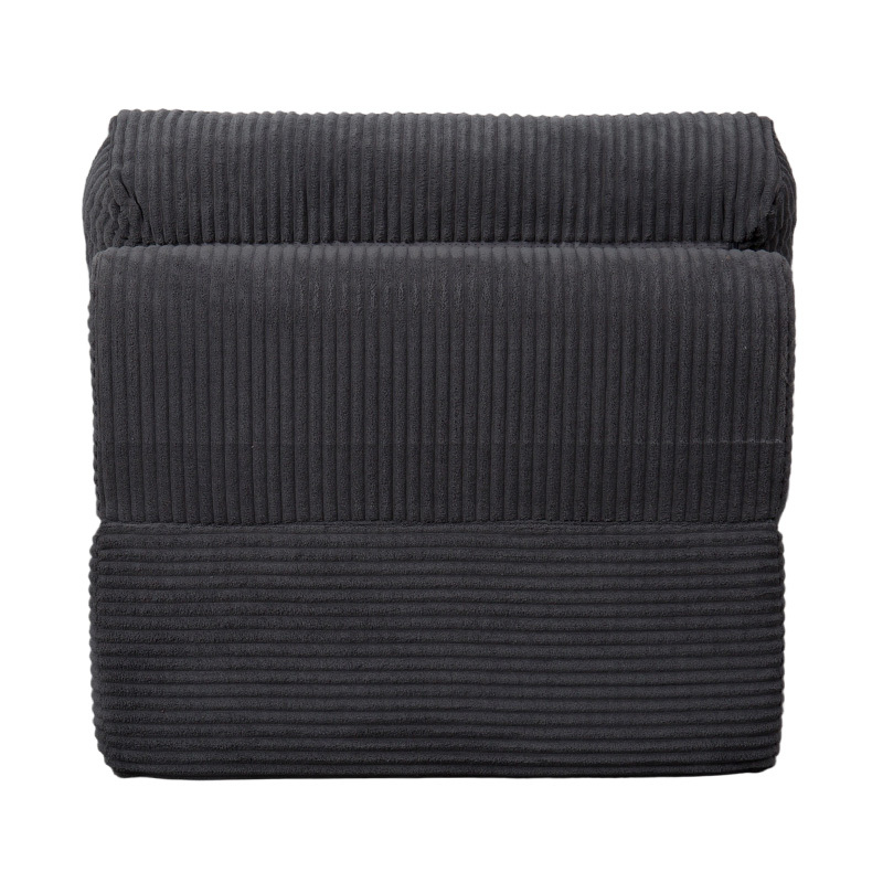 Sofá-cama multifuncional dobrável de espuma completa em veludo cinza escuro com encosto ergonômico Sofá-cama multifuncional dobrável de espuma completa em veludo cinza escuro com encosto ergonômico