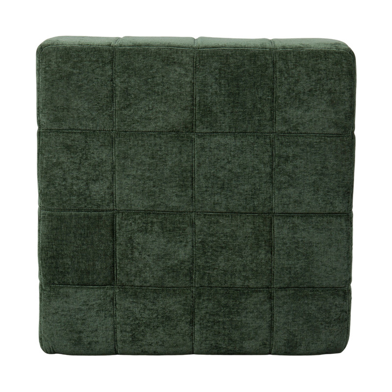 Sofá único grande de espuma total em veludo cotelê verde esmeralda com design em bloco Sofá único grande de espuma total em veludo cotelê verde esmeralda com design em bloco