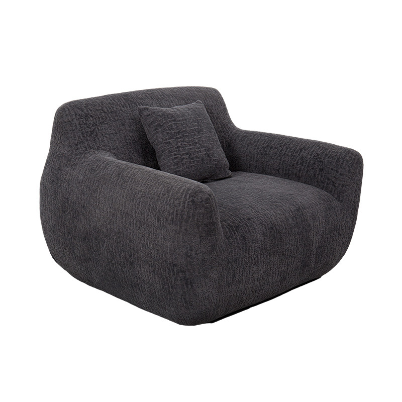 Sofá individual estilo abraço de espuma total com tecido pesado de chenille e padrão sutil de jacquard Sofá individual estilo abraço de espuma total com tecido pesado de chenille e padrão sutil de jacquard