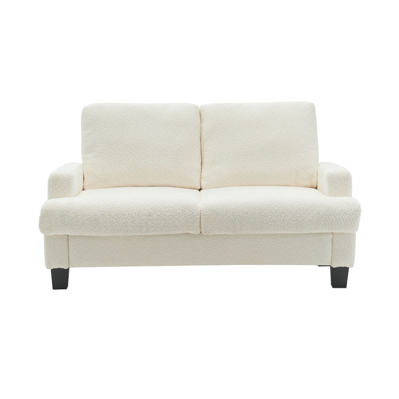 Sofá moderno de tecido branco de veludo Teddy