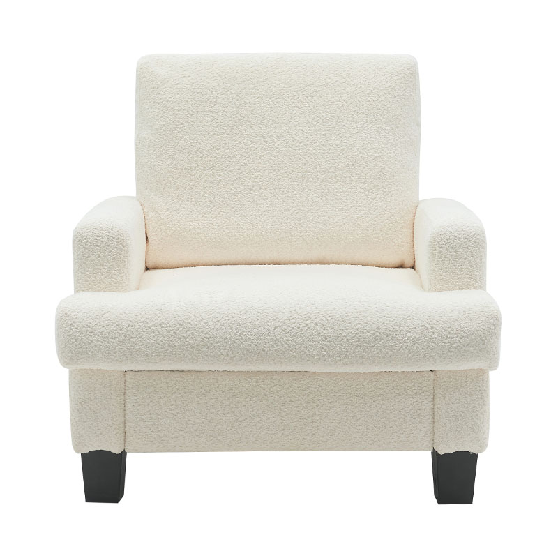 Sofá moderno de tecido branco de veludo Teddy